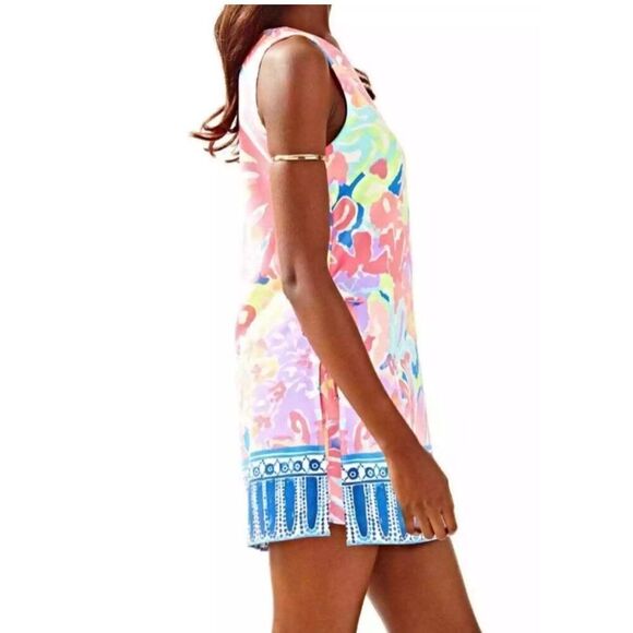 Lilly Pulitzer Womens Floral Donna Shift Romper Skort Dress Multi-Color Size 00 - Picture 7 of 13